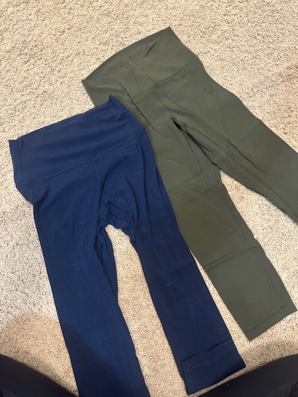 lululemon athletica Navy and Olive High-Rise Leggings Pairs (BOTH)  ALIGN 21in